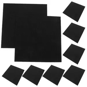 10pcs Non-Slip <b>Self</b> <b>Adhesive</b> Carpet <b>Tiles</b> Peel and Stick Flooring Accessories for Office or Home Use - Product Image 1