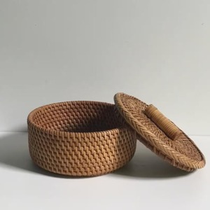 Paniers de rangement ronds en rotin naturel faits à la main, écologiques, modernes, multifonctionnels, Artex Green Earth, fabriqués au Vietnam - Product Image 2