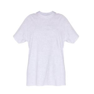 Camisetas blancas informales de manga corta redondas de algodón a la moda para niñas, camisetas sólidas de gran tamaño, camisetas lisas, Camisetas básicas gráficas personalizadas OEM - Product Image 1