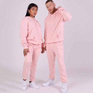 Survêtement de jogging unisexe 100% en molleton de coton pour hommes et femmes avec logo Ensemble sweat à capuche et pantalon de survêtement Jogger - Product Image 3