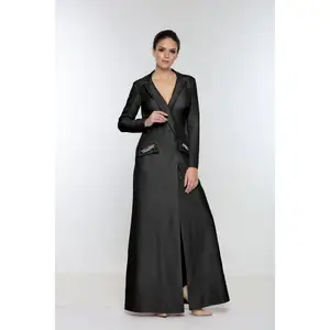 High On Demand Long Blazer With Embroidery On Pockets For Women Party And Club Wear Available At Affordable Price