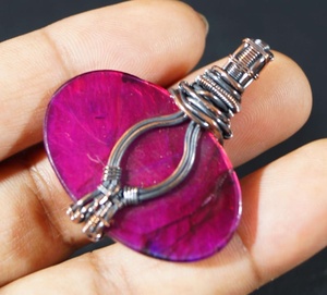 Collar con colgante de labradorita de fuego Rosa envuelto en cobre chapado en oro Idea de regalo espiritual hecha a mano para mujer incrustaciones de ajuste de bisel - Product Image 6