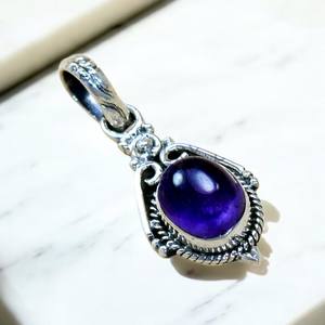 Pendentifs en argent en gros, design fantastique, pendentifs fins en argent sterling, pierre précieuse améthyste, pendentifs fins en argent pour elle - Product Image 2