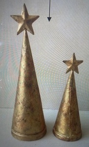 Campana de metal colgante navideña con diseño personalizado, campanas de vaca antiguas hechas a mano a precio de mayoreo desde India - Product Image 3