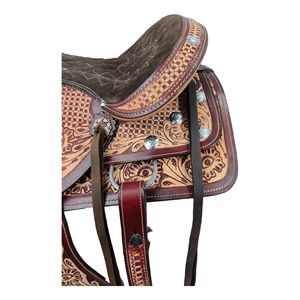 Vente en gros sur mesure selles de course de baril faites à la main en cuir véritable selles de cheval Western de qualité supérieure selles de rodéo Cowboy Tack - Product Image 3