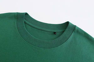 Camiseta original de 270gsm Camiseta de lujo sólida unisex de gran tamaño Camiseta de algodón pesado con logotipo personalizado de cuello redondo para hombres - Product Image 3