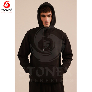 Sweat à capuche unisexe en molleton épais coton/polyester, streetwear, personnalisé, haute qualité, teint uni, séchage rapide, avec fermeture éclair pour homme - Product Image 3