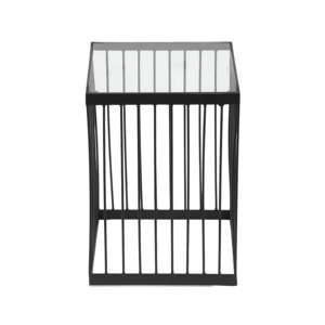 Affordable Modern Metal Black Cage Design Frame <b>Square</b> <b>Side</b> <b>Table</b> For Living Room Bed Room in Best Price - Product Image 5