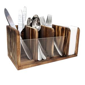 Ensemble d'ustensiles de coutellerie décoratifs faits à la main créatifs support de rangement meilleure qualité porte-couverts en bois de forme personnalisée - Product Image 5