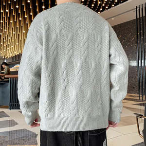 Pull en coton nouveau hiver homme décontracté col rond haute qualité respirant chandails tricotés mâle nouveaux hommes chandails - Product Image 6