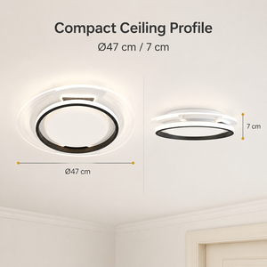 Modern Acrylic Iron Dimmable Led Ceiling <b>Light</b> With Remote Control For Living Room Bedroom And <b>Dining</b> Home Decoration - Product Image 4