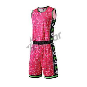 Maillot de basket-ball respirant rose Uniformes de sport personnalisés avec n'importe quel logo Vêtements et ensembles de basket-ball à sublimation imprimée - Product Image 1