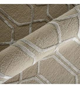 Tapis fait main à la main, tissé à la main, à nœuds, tissage plat, abstrait, moderne, antidérapant, hauteur de poils moyenne, avec dos en latex - Product Image 5