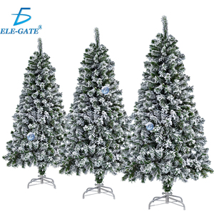 Albero di Natale Artificiale Verde Innevato di Alta Qualità con Base in Metallo, 1,50m 1,80m 2,10m, per Decorazioni Interne ed Esterne - Product Image 3