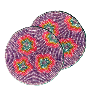 Posavasos de Alta Calidad con Diseño Floral Ecológico y Cuentas para Mesa, Decoración de Bar en Casa, Regalo de Inauguración, Tapete para Tazas con Logotipo Personalizado - Product Image 1