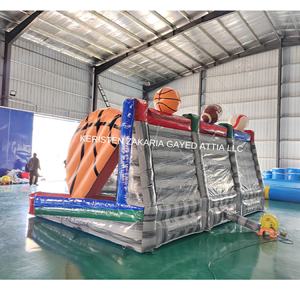 Popular Carnival 3 in 1 <b>Inflatable</b> Sports Shooting <b>Games</b> Commercial PVC Baseball Soccer Basketball Combo For Sale - Product Image 3