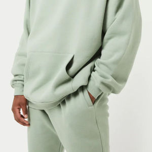 Sweat-shirts d'hiver pour hommes en couleur verte très vendus, tissu 100% coton, épaules tombantes, manches longues, sweat-shirts et pulls pour hommes - Product Image 5