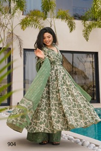 Ensemble pantalon Kurti Dupatta en coton de qualité supérieure imprimé au genou coupe régulière Bon marché Vente en gros Tailles XS 6XL Fonction Wear Maruti - Product Image 5