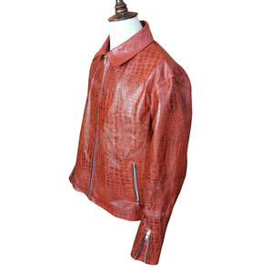Veste d'hiver en cuir de vache texturé de qualité supérieure avec surface gaufrée, doublure lisse, design écologique et léger, logo frontal - Product Image 4