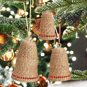 กระดิ่งคริสต์มาสจากผักตบชวาธรรมชาติ ดีไซน์ทนทาน เป็นมิตรกับสิ่งแวดล้อม ผลิตในเวียดนาม สำหรับเทศกาลเฉลิมฉลอง ปี 2025 ขายส่ง - Product Image 2