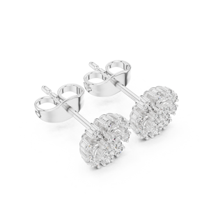 Elegantes pendientes de diamantes redondos de lujo Joyería de diamantes cultivados en laboratorio regalo de lujo fino diseño personalizado disponible al por mayor - Product Image 3