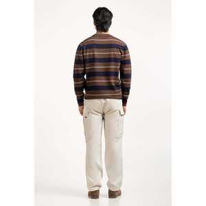 Suéter de Cuello Redondo 100% Algodón para Hombre, Transpirable, con Capucha, Tejido con Patrón y Decoración Estampada para Invierno - Product Image 3
