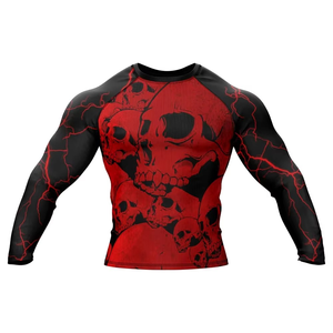 No Gi Running Jiu Jitsu Mma Compression Shirt Rashguards Jiu Jitsu Mma Rash Guard for Men Rashguard - Product Image 2