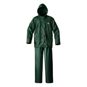 Custom Design Hooded Solid <b>Waterproof</b> Two Piece Rain <b>Suit</b> Jacket and Pant Set for <b>Men</b> Lightweight with Side Pockets - Product Image 3