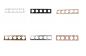 Offre Spéciale moderne Latte ABS plastique 16A 220V normes ue/royaume-uni/états-unis cinq places cadre prise interrupteur pour bureau à domicile de haute qualité - Product Image 2