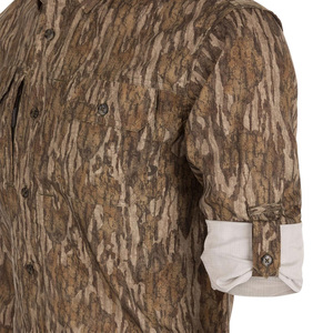 Camisa de manga larga personalizada para hombres Precio al por mayor Fabricación OEM Camisa de caza transpirable de malla en precio barato - Product Image 3