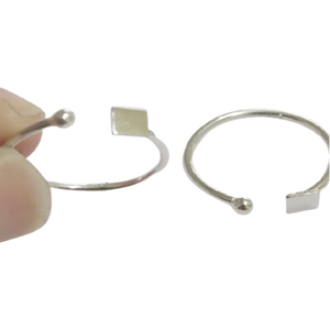 Bague de lunette en argent sterling pour sertir des pierres de 10mm Taille de bague en argent sterling 8 US au meilleur prix - Product Image 6