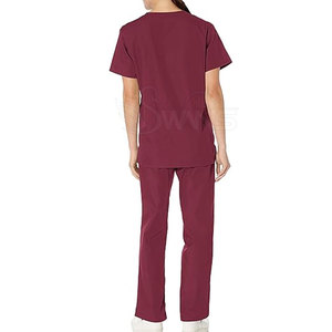 Uniforme médico tejido con bolsillos elásticos, trajes de enfermería con logotipo personalizado de alta calidad - Product Image 3
