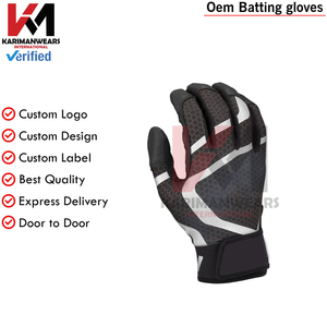Original Short Cuff Batting Gloves <b>Sports</b> Baseball Premium Grip Protection Gloves Wholesale Price Oem Printing Badging - Product Image 3