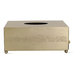 Caja de pañuelos dorada de lujo, dispensador de servilletas decorativo Rectangular de acabado liso para el hogar, oficina, Hotel, sala de estar - Product Image 5