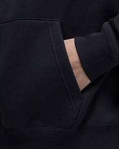 Sweat à capuche pour hommes de couleur noire de haute qualité sur mesure 100% coton conception de poche sérigraphie Streetwear pull à capuche pour hommes - Product Image 4