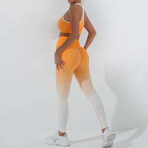 2025 ropa deportiva de manga larga conjuntos de Yoga Tops pantalones de Yoga de cintura alta Leggings deportivo Mujer gimnasio Fitness conjunto Jogger ropa traje - Product Image 4