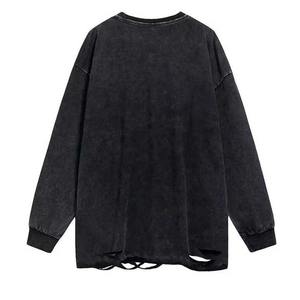 Custom Tech Pack Distress Bottom Style Pullover à manches longues, lavage à l'acide, sweat à capuche à manches longues au prix de gros - Product Image 6