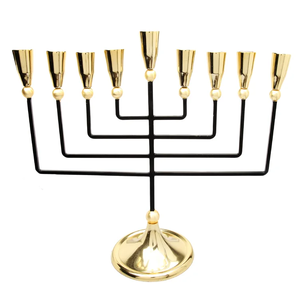 Vintage Style <b>Brass</b> Candle Menorah Wholesale Christmas Decoration Wedding Centerpiece <b>Candlestick</b> <b>Holder</b> Home Tabletop Decor - Product Image 3