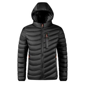 Manteau d'hiver de haute qualité pour hommes, veste coupe-vent en duvet à capuche pour la randonnée en plein air, tissu en toile à col montant, taille 3XL blanche - Product Image 4