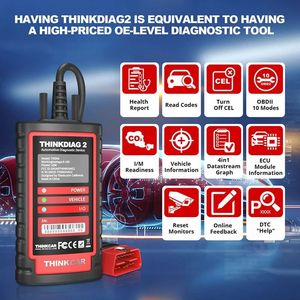 Rinku motorlar Thinkdiag 2 araba tarayıcı profesyonel <span class=keywords><strong>Bluetooth</strong></span> OBD2 teşhis aracı tam sistem tarama ECU kodlama ve servis sıfırlama - Product Image 3
