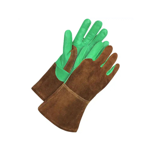 Guantes DE SEGURIDAD anticorte de piel de vaca para hombre, guantes de soldadura de cuero resistentes al corte de aceite, guantes transpirables con palma de pistola, novedad - Product Image 4