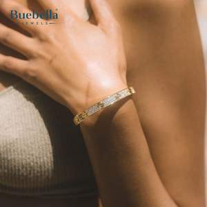Hot Selling 8mm Gold Plated 925 <b>Sterling</b> <b>Silver</b> VVS Moissanite Diamond Iced out Band <b>Bracelet</b> Fine Hip Hop Jewelry <b>for</b> <b>Men</b> - Product Image 3