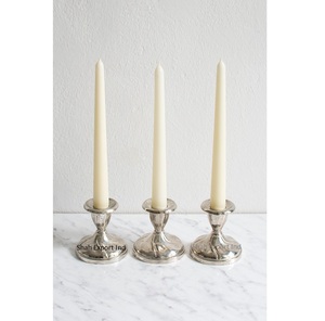 Christmas Decorative Metal Taper <b>Candle</b> <b>Holder</b> for Home Tabletop Lighting Decoration <b>Silver</b> Finished <b>Candle</b> Taper - Product Image 1