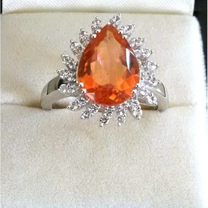 แหวนพลอยทางศาสนาสไตล์วินเทจพร้อม5.25ct ตัดเพชรลูกแพร์ CZ ชุบโรเดียมชุบเงินสเตอร์ลิงสำหรับเด็กทุกเพศ - Product Image 1