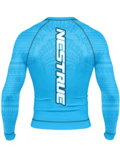 Long Sleeve Mens BJJ MMA <b>Compression</b> <b>Shirt</b> Rashguard UPF50 Anti-Bacterial OEM Customizable - Product Image 3