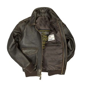 แจ็กเก็ตหนังสำหรับผู้ชายเสื้อแจ็กเก็ตหนังลายปักและปลอกคอขนสัตว์ที่ถอดออกได้เหมาะสำหรับนักบินและผู้ที่ชื่นชอบ - Product Image 3