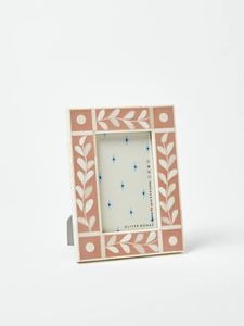<b>White</b> MOP Bone Inlay Photo <b>Frame</b> Elegant Minimalist Tabletop Artistic Classic Decorative Modern Designer Picture Holder - Product Image 3