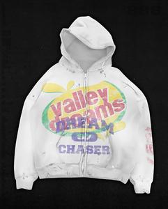 Sudadera con Capucha para Hombre, Gruesa, 500 g/m², 100% Algodón, Lavado Ácido, Gris Desgastado, Bordada, Invierno, Sin Bolsillos - Product Image 5