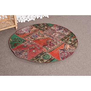 Grand Tapis en Laine de Bohème 330cm X 330cm Motif Patchwork Rouge Vert pour Entrée Couloir Abstrait Rectangle 9x12 Grande Surface - Product Image 2