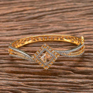 ขายส่งเพชรอเมริกันแฮนด์เมดประดิษฐ์ Kada คลาสสิกพร้อมการชุบสองโทน - Product Image 3